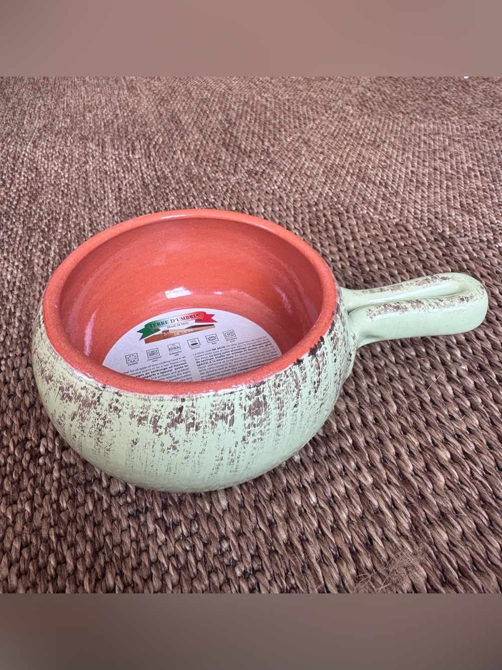 De Silva Italian Terracotta Soup Bowl Oven to Table Stonewear Rustic Farmhouse